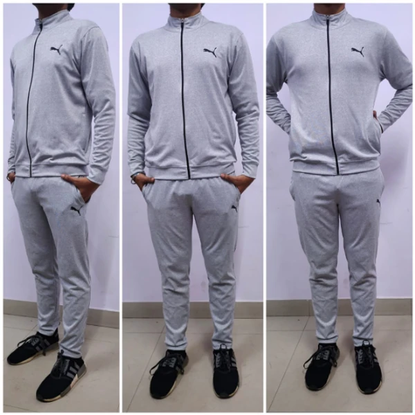 PM5003 Sports Super Messi Fabric Tracksuit @525 Per Pcs - Light Grey - M L XL XXL(SET OF 4PCS)